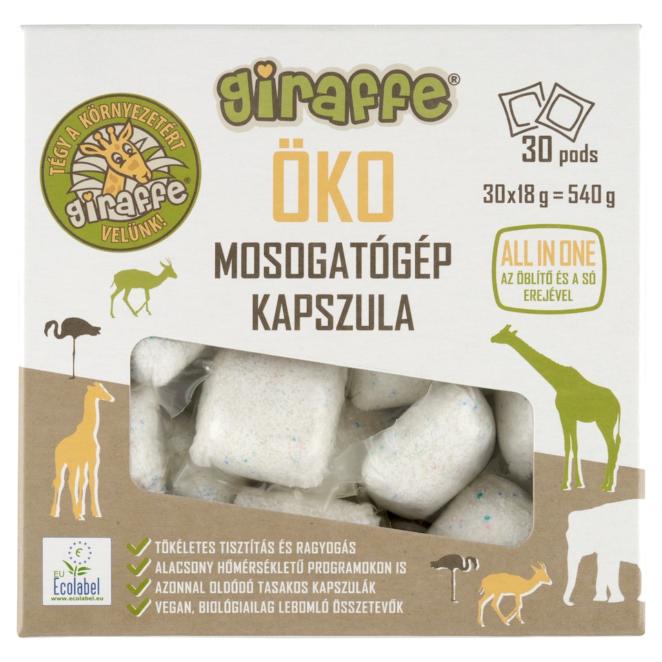 Giraffe Öko mosogatógép kapszula 30 x 18 g (540 g)