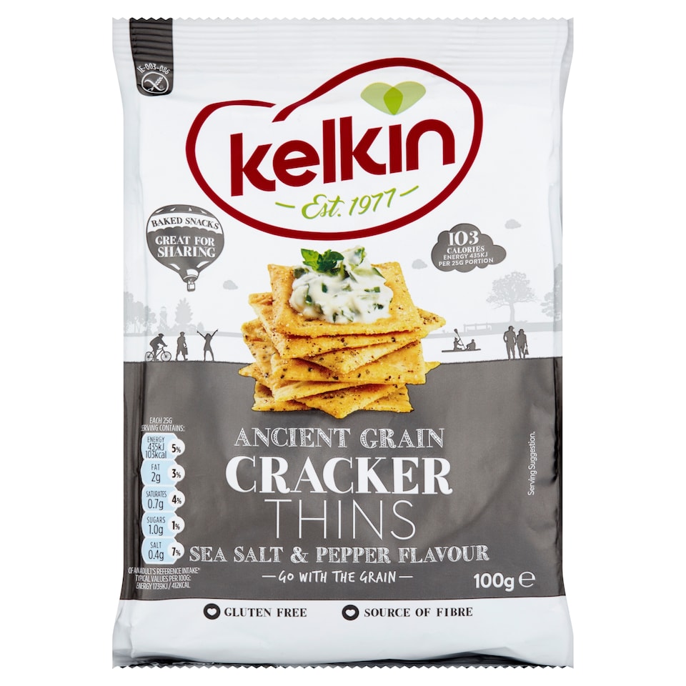 Kelkin Cracker Thin Salt Peper Flvour 60G