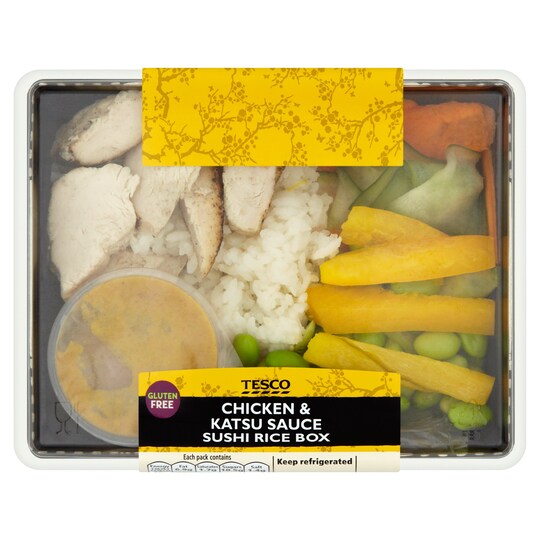 Tesco Chicken & Katsu Sce Sushi Rice Box 266g Tesco Groceries