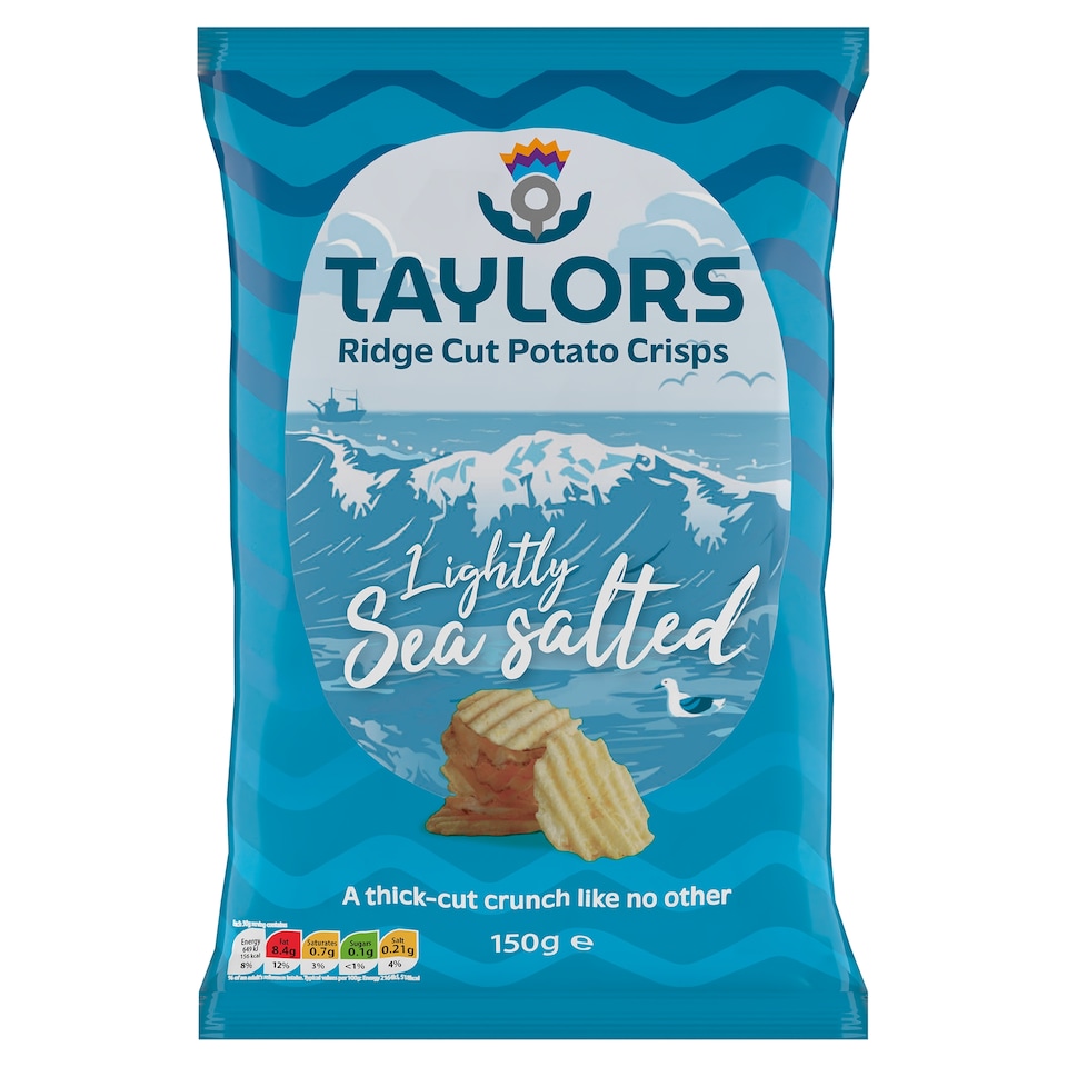 Taylors Ridge Cut Potato Crisps - Lightly Sea Salted 150g