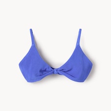 OH ME OH MY Textured Bikini Top in Blue