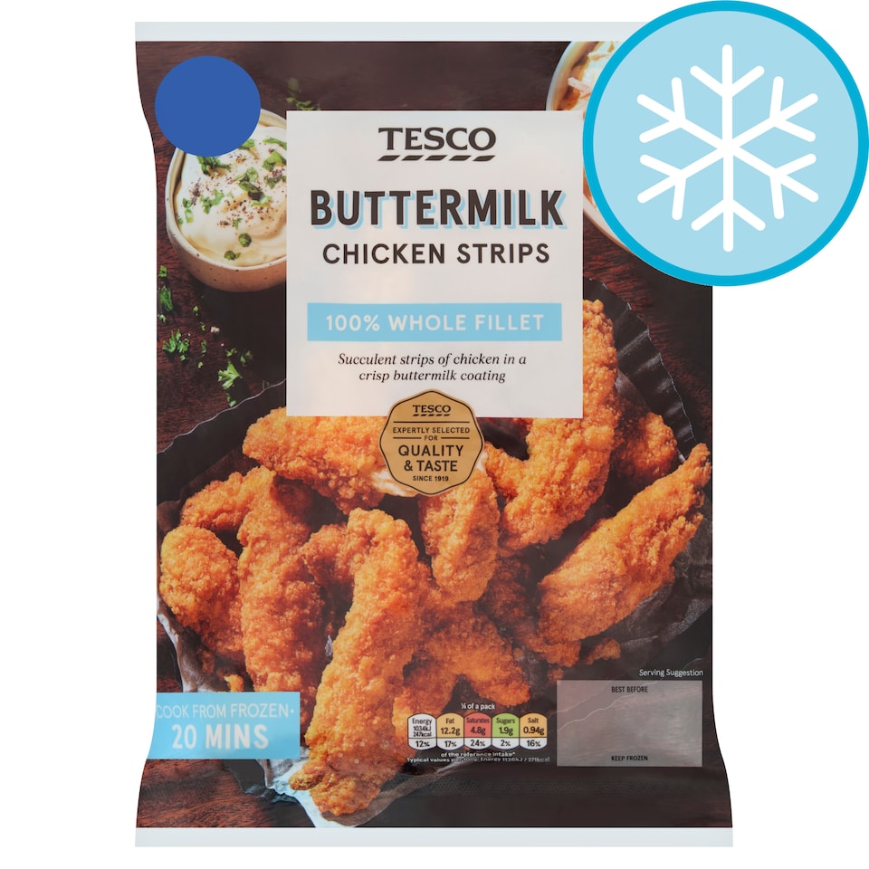 Tesco Buttermilk Chicken Strips 400g