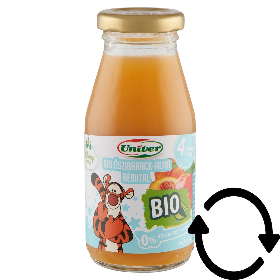 Univer Disney Baby bio őszibarack-alma bébiital 4 hónapos kortól 200 ml