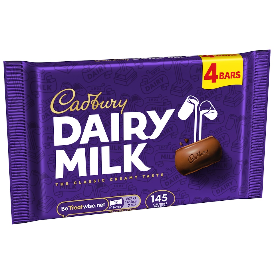 image 1 of Cadbury Dairy Milk 4 Pack 108.8G