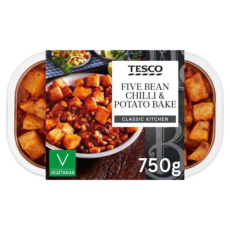 Tesco Five Bean Chilli & Potato Bake 750G