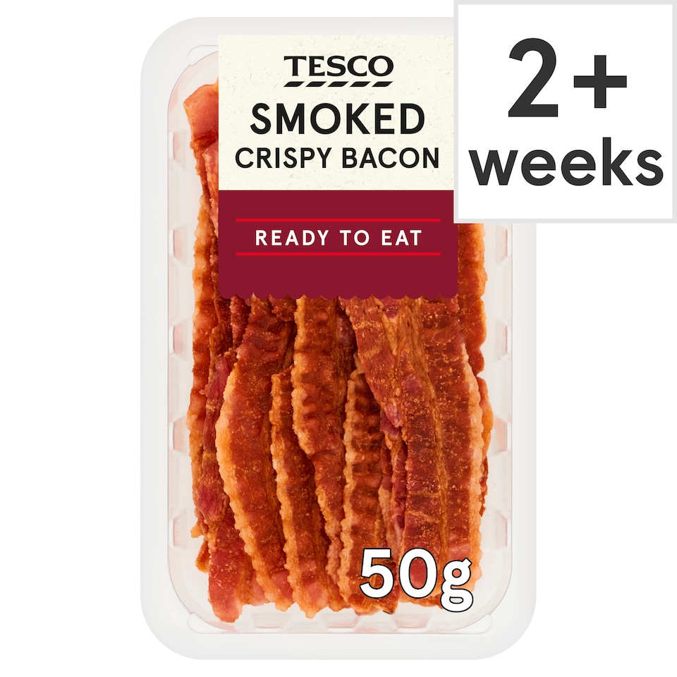  Tesco Smoked Crispy Bacon 50g