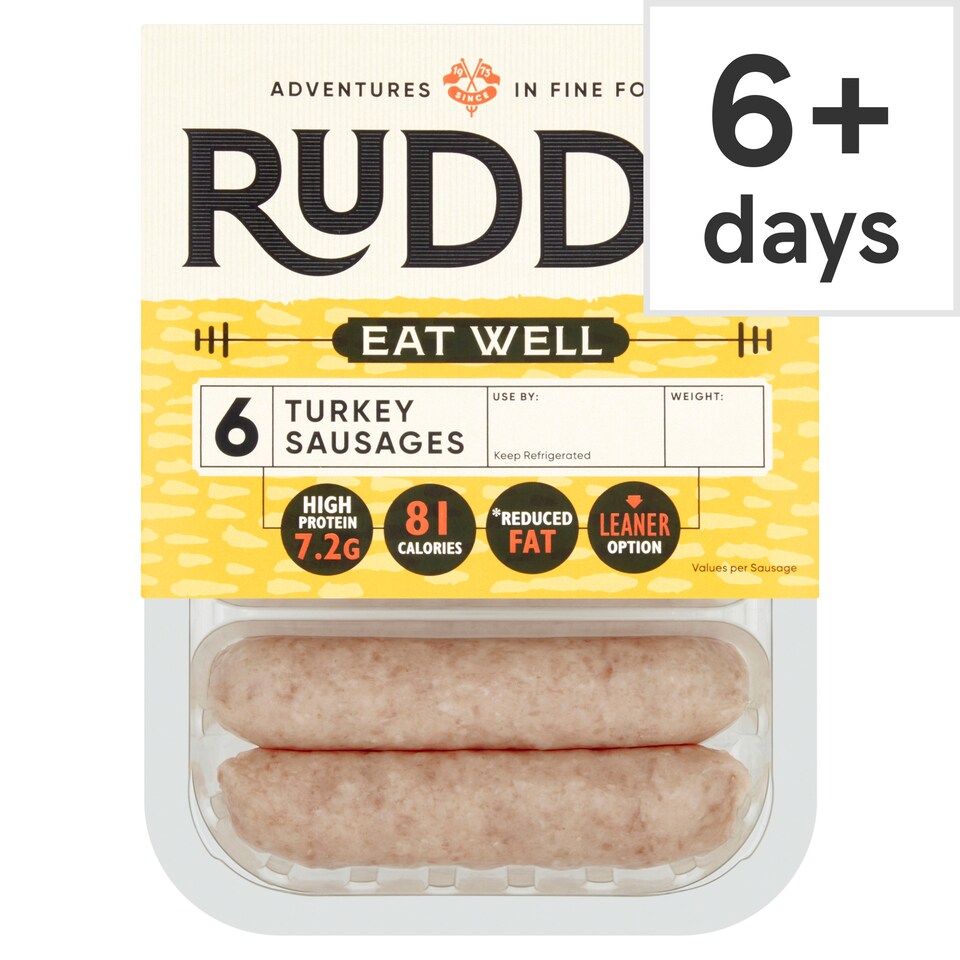 Rudd's 6 Turkey Sausages 240G