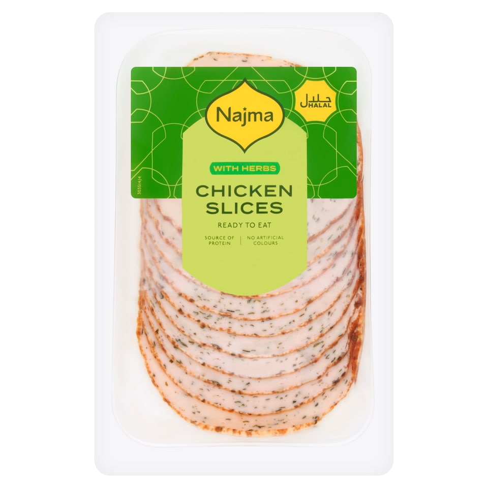 Najma Halal Chicken Slices With Herbs 150g