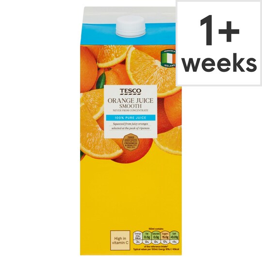 Tesco Orange Juice Smooth Not From Concentrate 1.75L Tesco Groceries