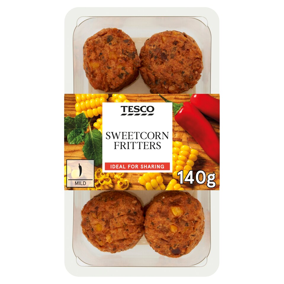 Tesco Sweetcorn Fritters 140G