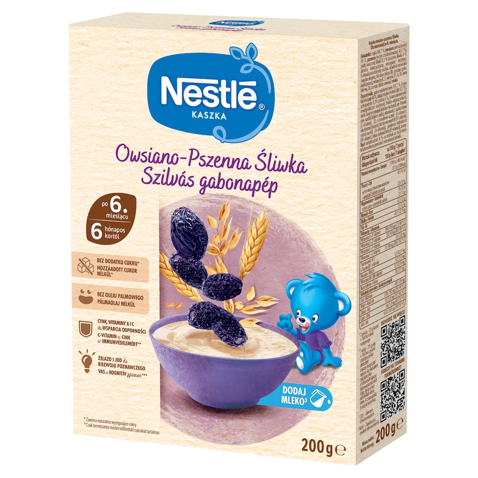 Nestlé szilvás gabonapép 6 hónapos kortól 200 g  1. kép