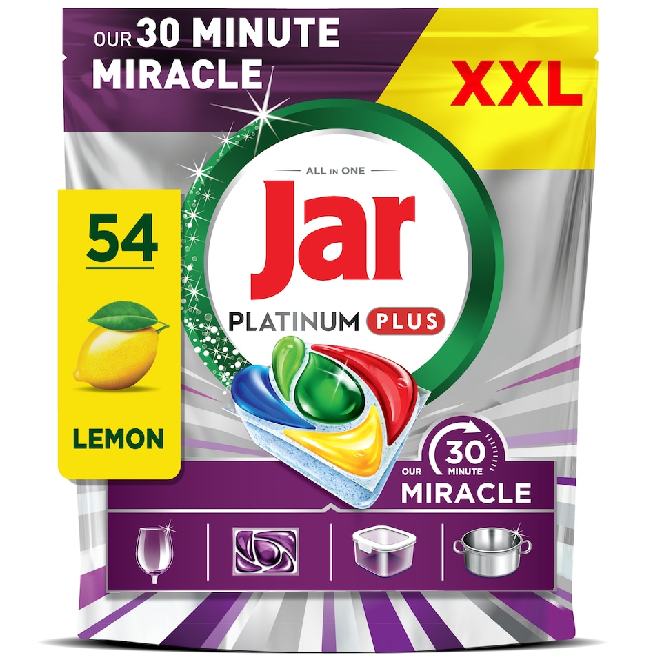 image 1 of Jar Our 30 Minute Miracle Platinum Plus Dishwasher Tablets, 54 X