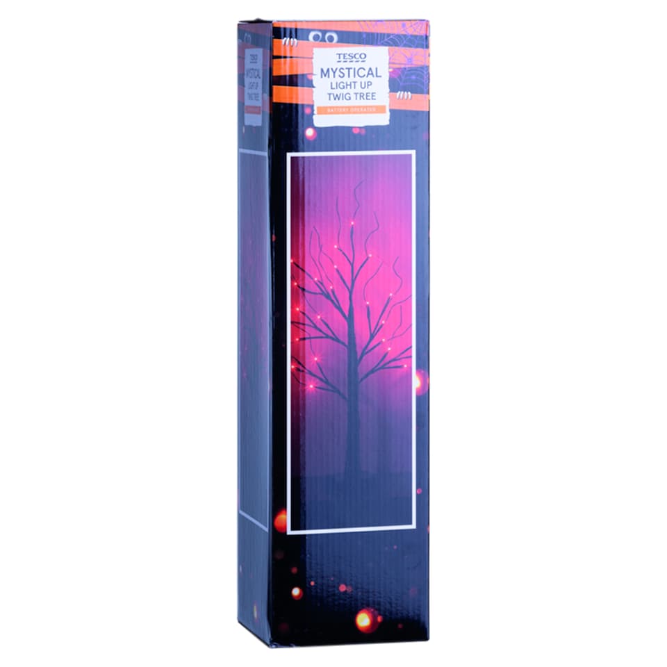 obrázok 1 z Tesco Dekorácia LED čierny stromček s červeným svetlom 60 cm