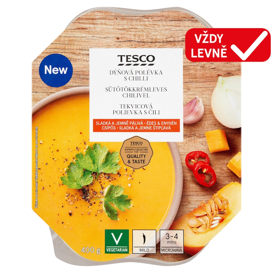 Tesco Pumpkin Soup with Chili 400g