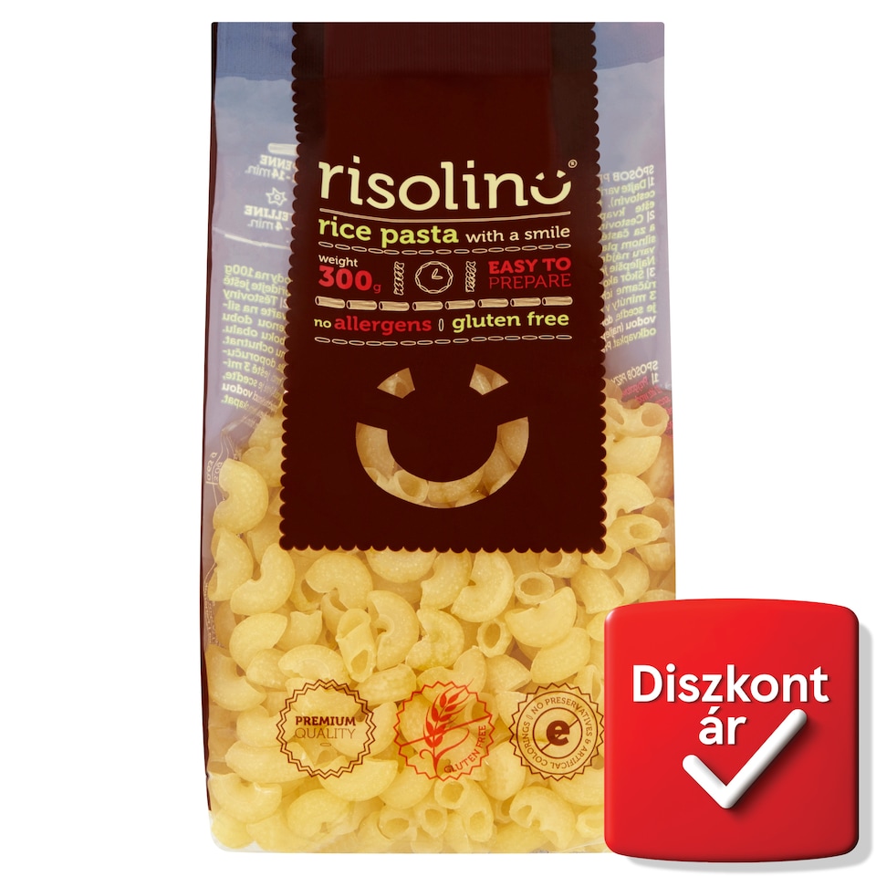 Risolino Macaroni természetesen gluténmentes rizstészta 300 g  1. kép