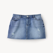 F&F Pure Cotton Denim Mini Skirt in Navy