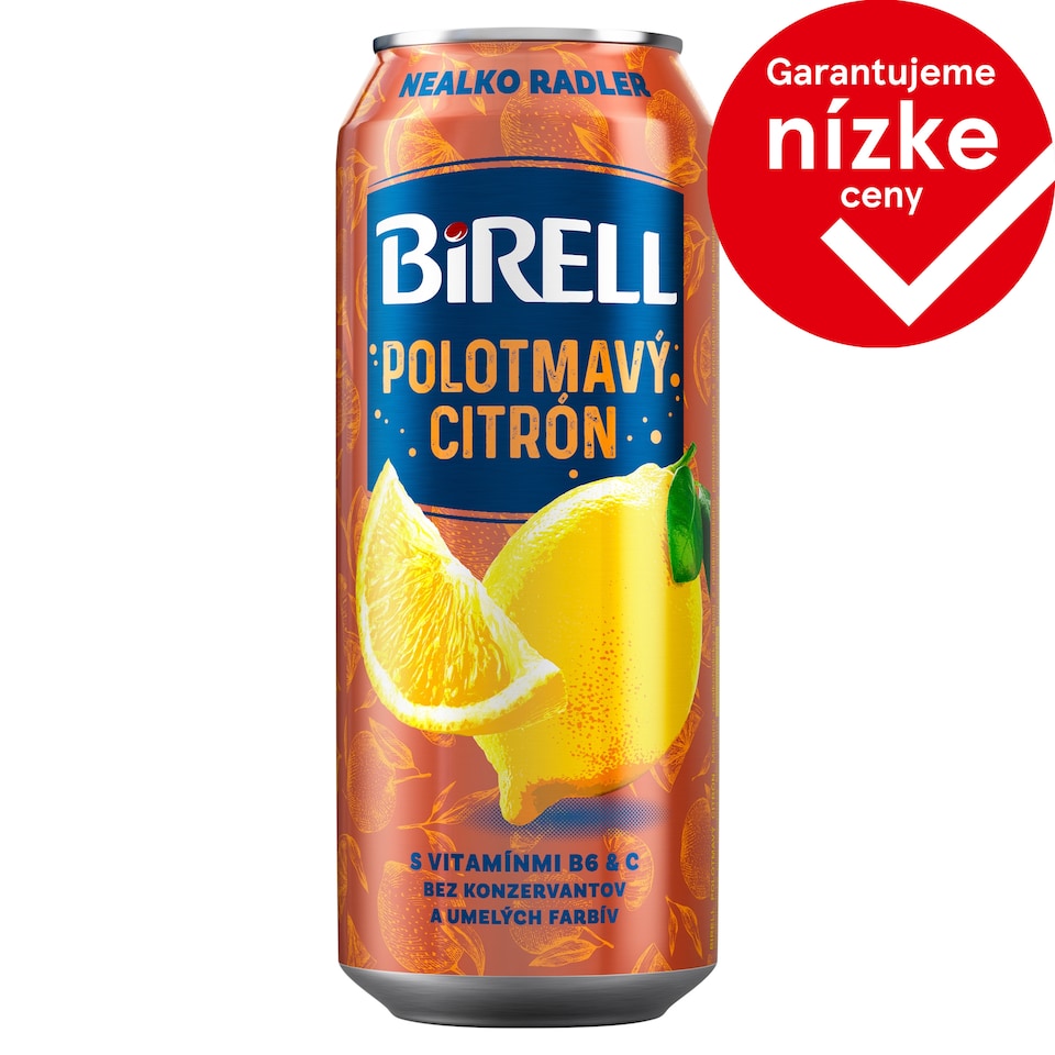 Birell Semi-Dark Lemon Nonalcoholic Radler 0.5 L