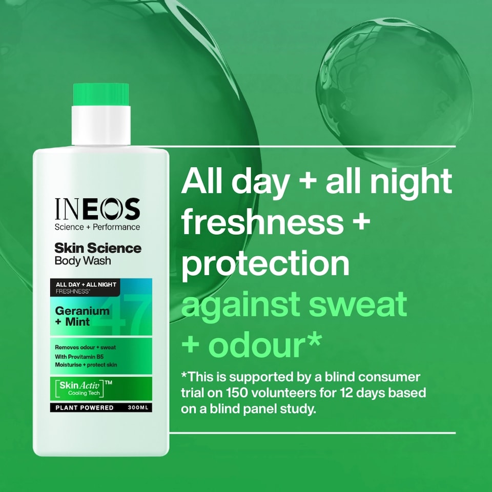 image 1 of INEOS Skin Science Geranium + Mint Body Wash 300ml
