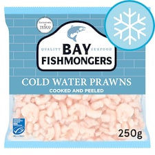 Bay Fishmongers Cold Water Prawns 250G
