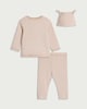 image 2 of F&F Baby 3–Piece Cotton Rich Striped Set in White