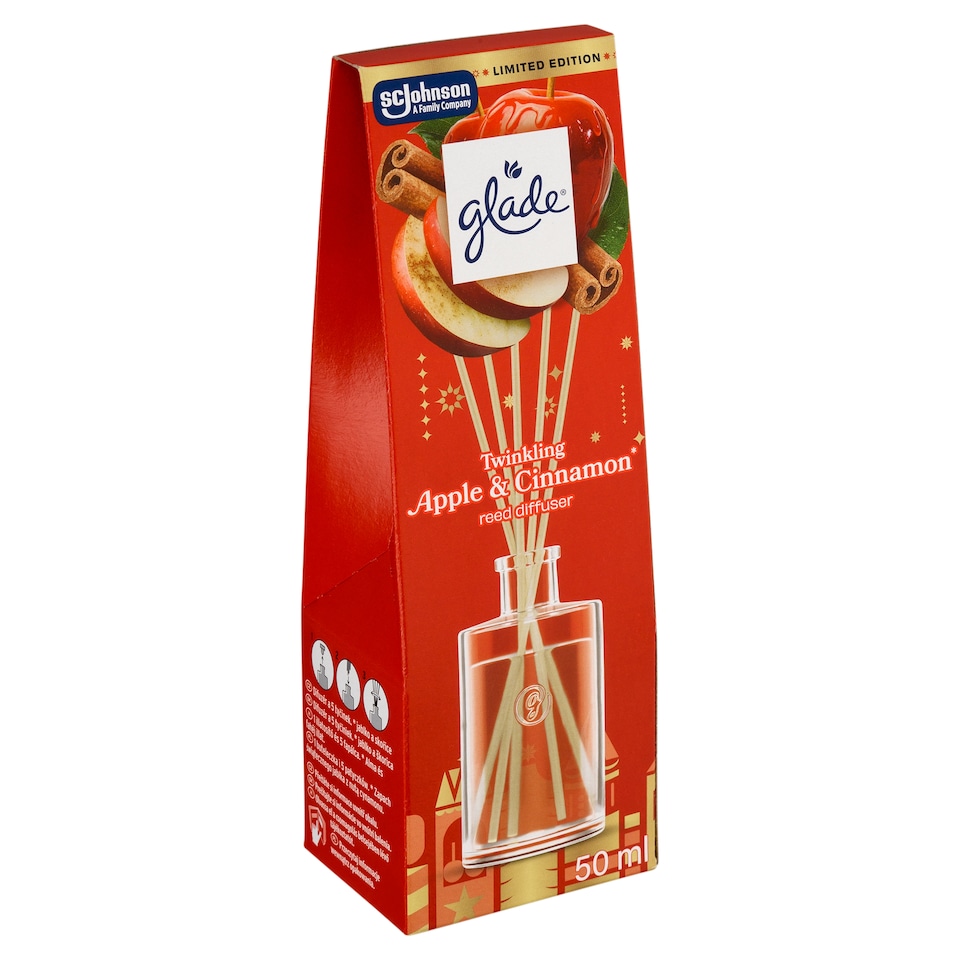 Obrázek 1 pro produkt Glade Twinkling Apple & Cinnamon osvěžovač vzduchu vonné tyčinky 50ml