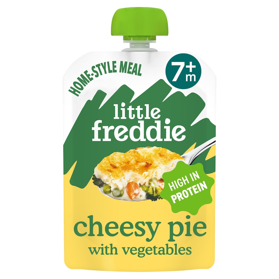 Little Freddie Organic Cheesy Pie with Vegetables meal pouch 7m+ 130g