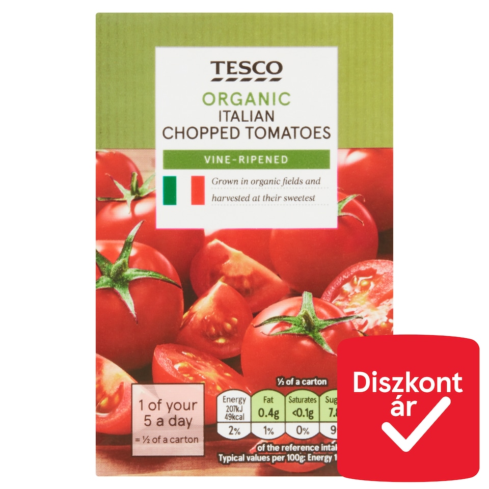 Tesco Bio darabolt paradicsom 390 g