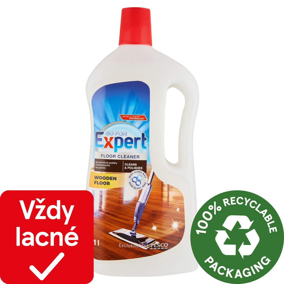 Go for Expert Čistiaci prostriedok na parkety s obsahom vosku 1 l