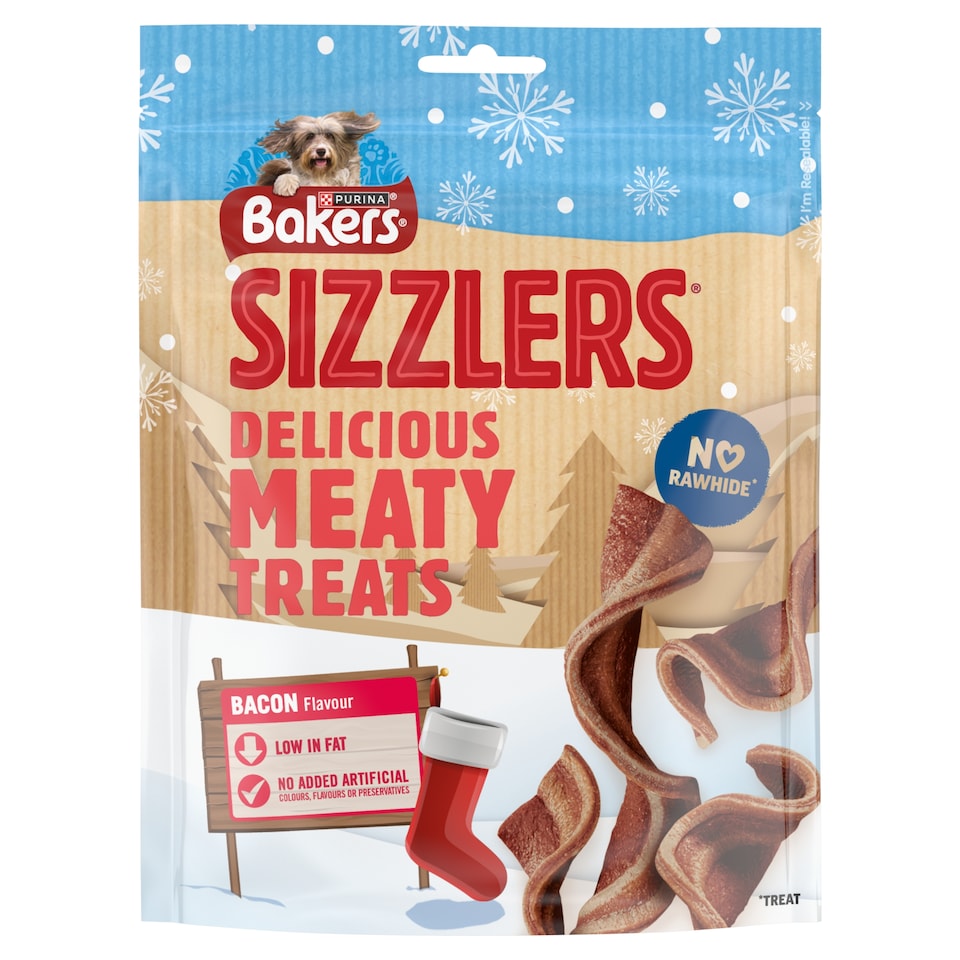 image 1 of Bakers Sizzlers Dog Treats Bacon 90G