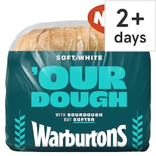 Warburtons Soft White Bread with Sourdough 400g