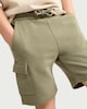 image 2 of F&F Boys Cotton Rich Cargo Shorts in Green