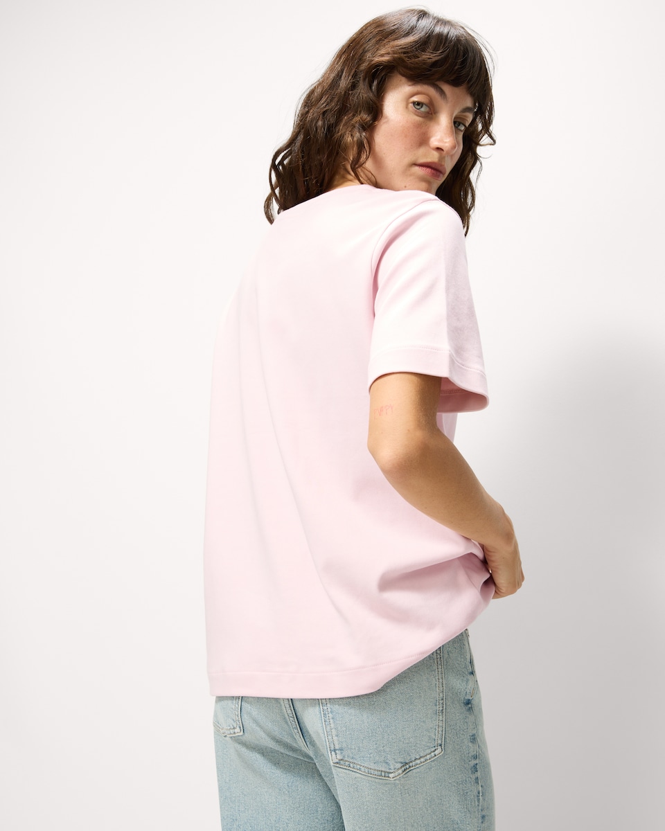 image 1 of F&F Pure Cotton Crew Neck T-Shirt in Pink