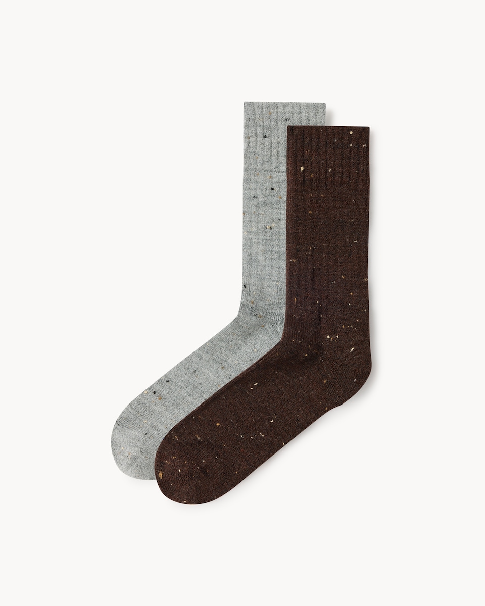 F&F 2-Pack WARMPLUS™ Extra Warmth Thermal Socks in Grey