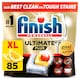 image 1 of Finish Ultimate Plus All In One Lemon 85s Dishwasher Tablets 1037g