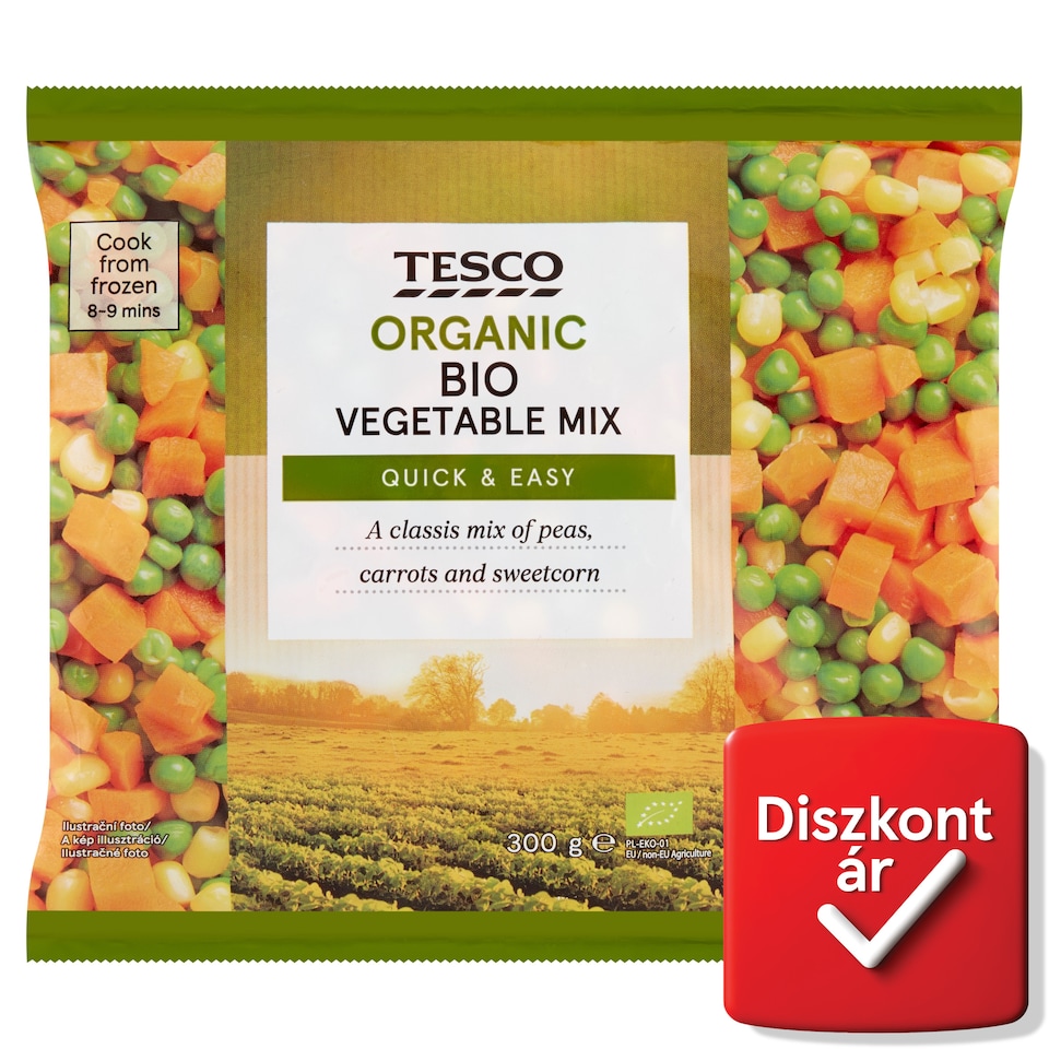 Tesco BIO gyorsfagyasztott zöldségkeverék 300 g