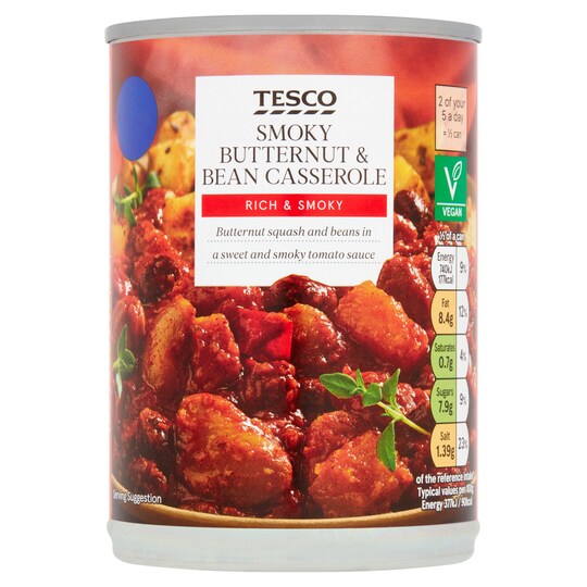 Tesco Smoky Butternut & Bean Casserole 392G Tesco Groceries