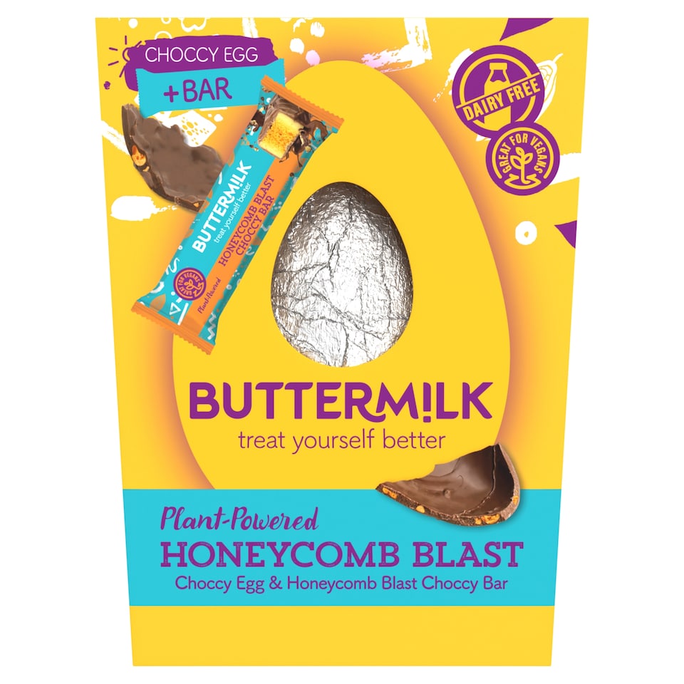 Buttermilk Plant-Powered Honeycomb Blast Choccy Egg & Bar 175g