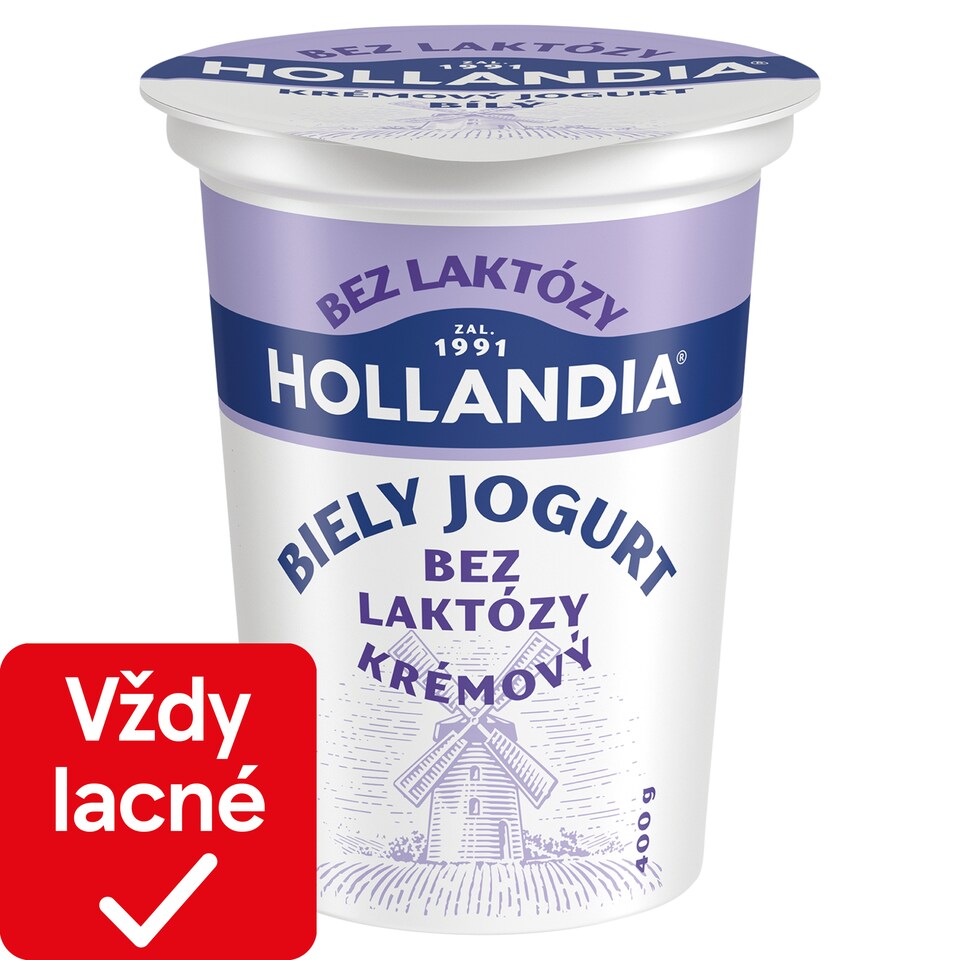 Hollandia Jogurt krémový biely bez laktózy s kultúrou BiFi 400 g