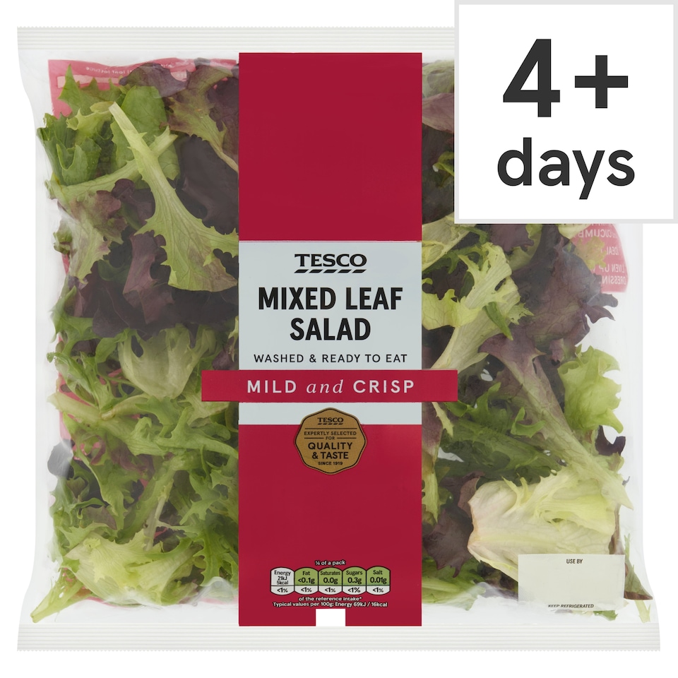 image 1 of Tesco Mixed Leaf Salad 120G