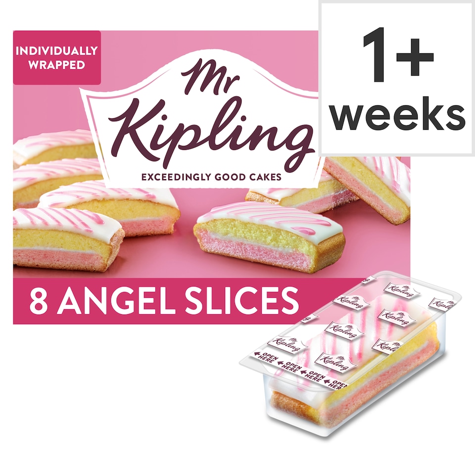 image 1 of Mr Kipling Angel Slices Vanilla Cake 8 Pack