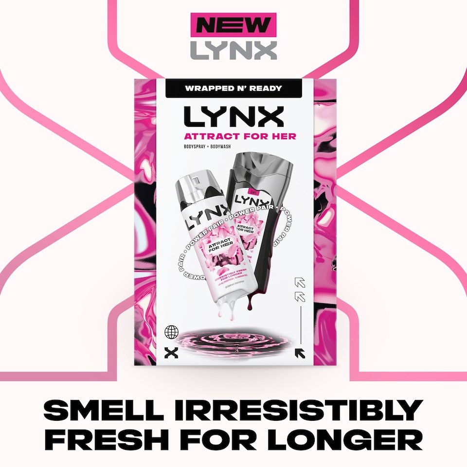 image 1 of Lynx Attract for Her Bodyspray & Bodywash Gift Set