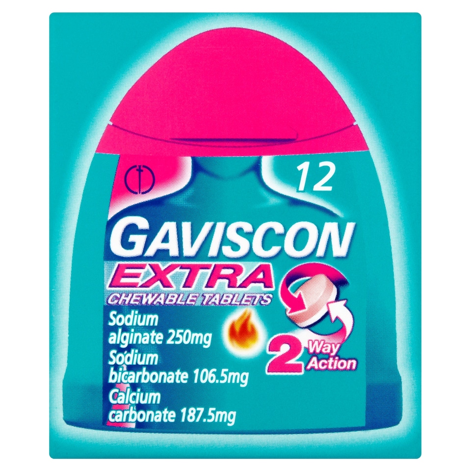 Gaviscon Extra Chewable Tablets 12'S