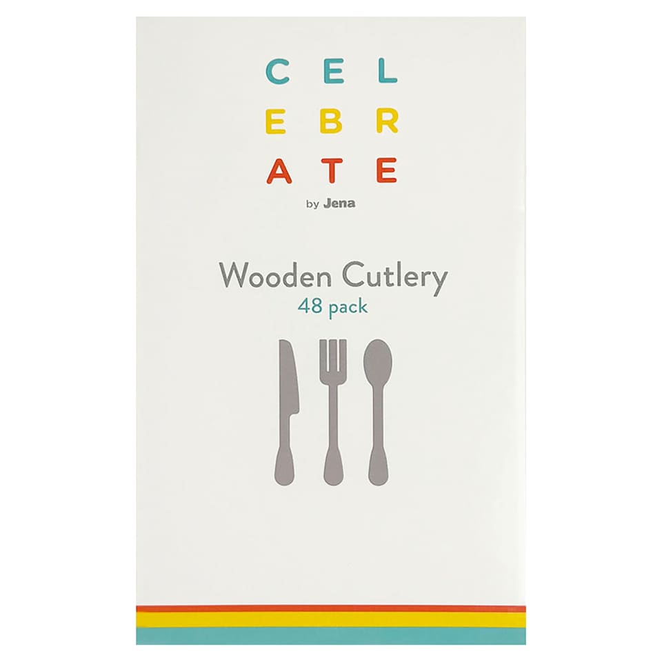 Celebrate by Jena Wooden Mixed Cutlery 48pk