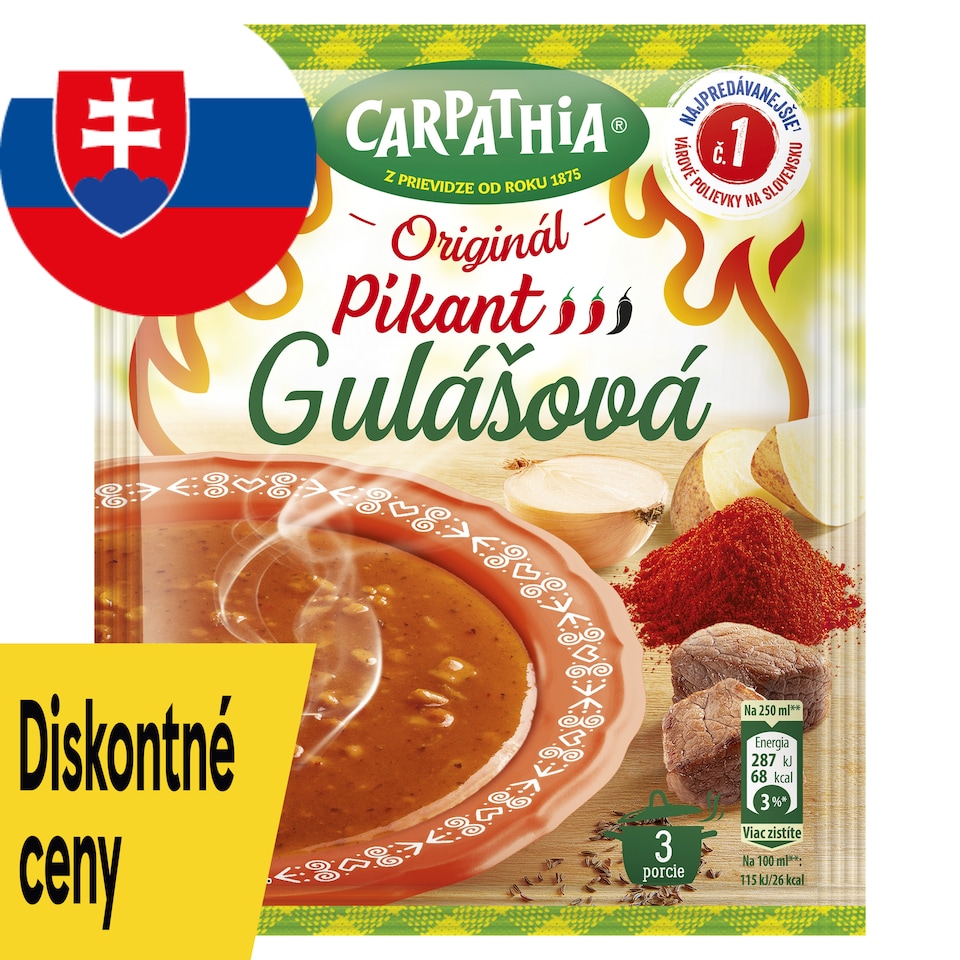 CARPATHIA Originál Pikant Gulášová polievka 58 g