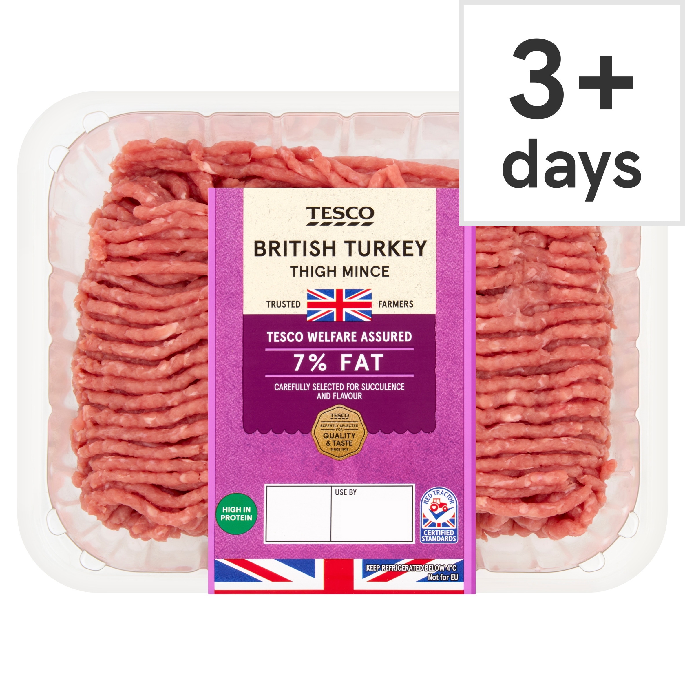 Tesco Turkey Thigh Mince 7% Fat 500G