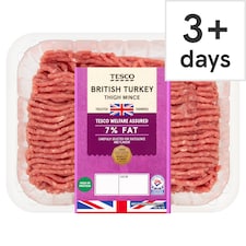 Tesco Turkey Thigh Mince 7% Fat 500G