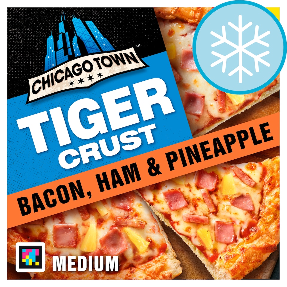 image 1 of Chicago Town Tiger Crust Pizza - Bacon, Ham & Pineapple 380g