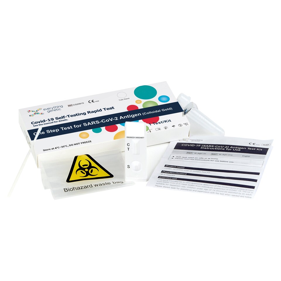image 1 of Everything Genetic COVID-19 Antigen Rapid Self Test Kit