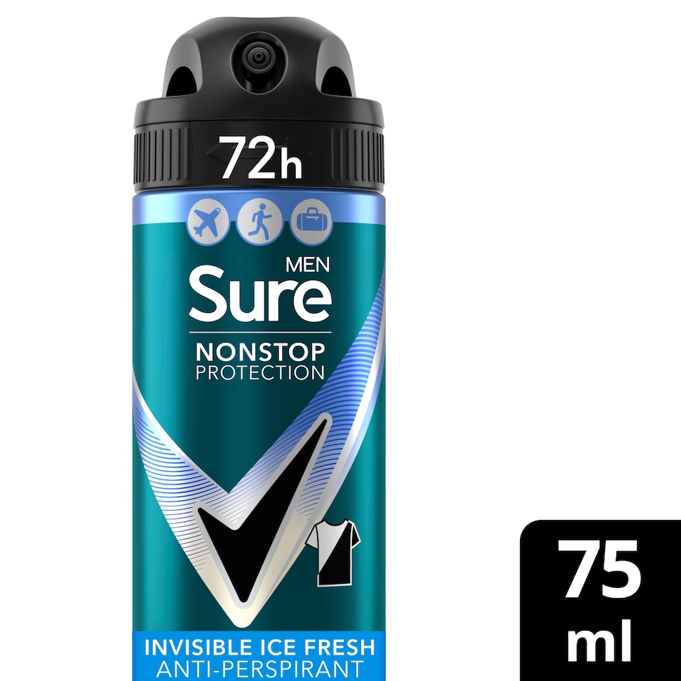 image 1 of Sure Men 72H Invisible Ice Fresh Antiperspirant 75Ml