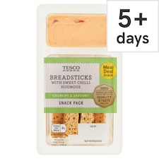 Tesco Sweet Chilli Houmous & Breadsticks 57G